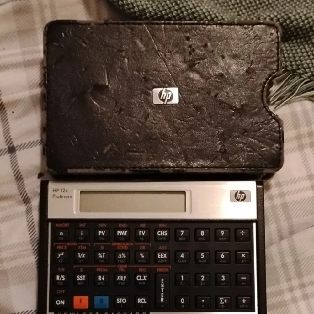 HP 12C Platinum Calculator with Black Case